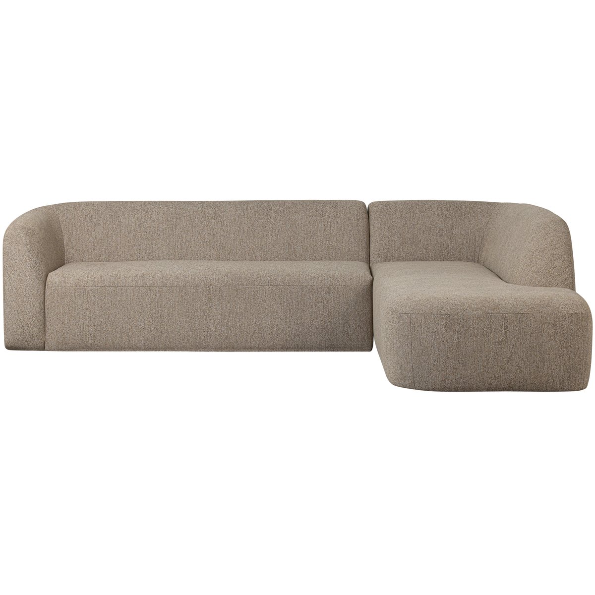 Canapé d'angle droit tissu SLOPING naturel mélangé, WOOOD