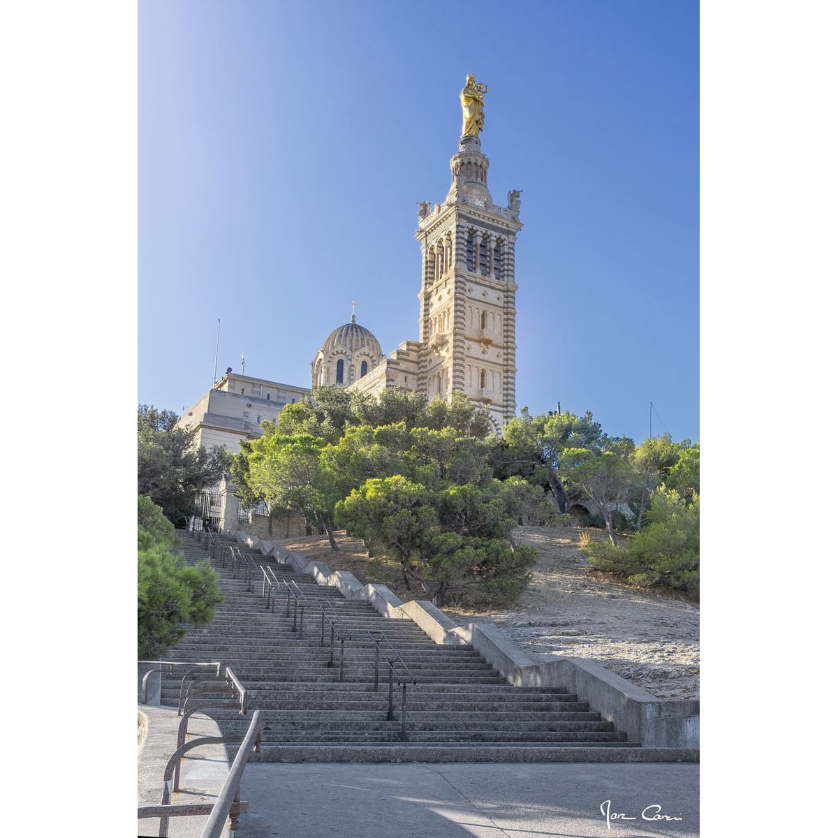 Tableau mural escaliers Notre-Dame tableaux sur toile-bleu, CEANOTHE
