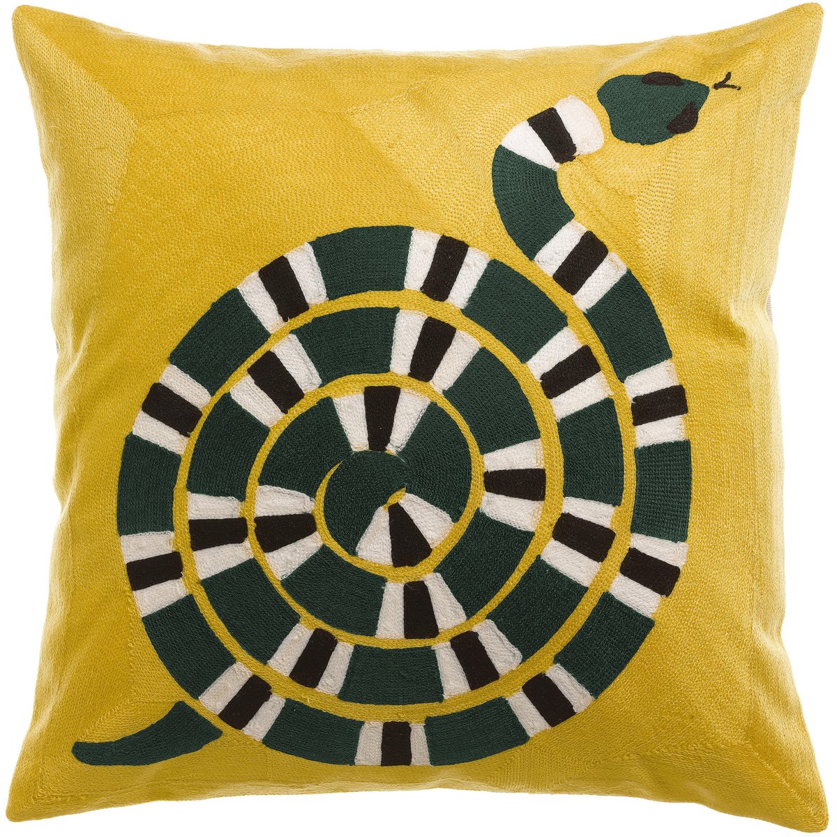 Coussin brodé Caresse Radieuse mangue, EDEN