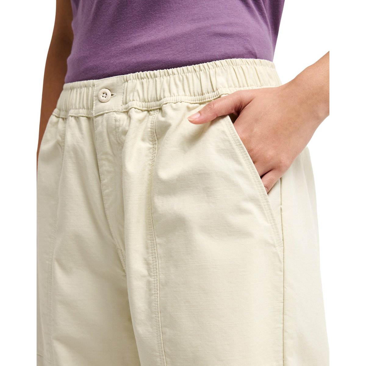 Pantalon taille élastiquée MANHATTAN beige bone white, QUIKSILVER