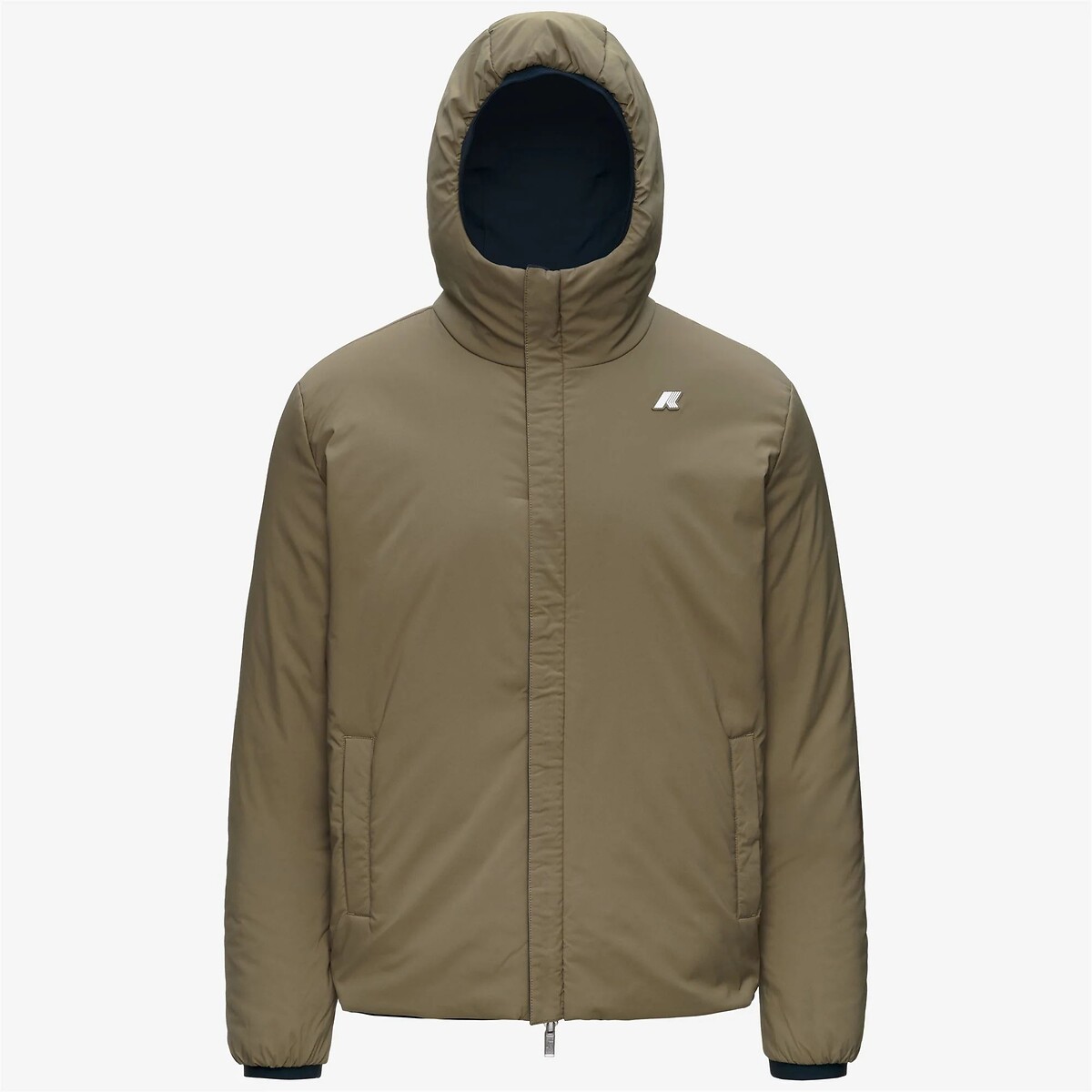 Parka courte, réversible, JACK ST WARM bleu marine/vert, K-WAY