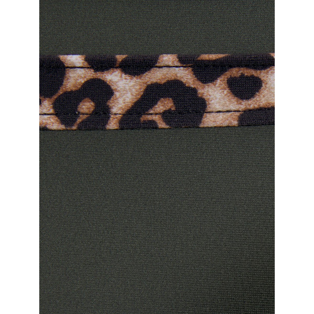 Bas maillot slip de bain taille haute Adelin kaki, LASCANA