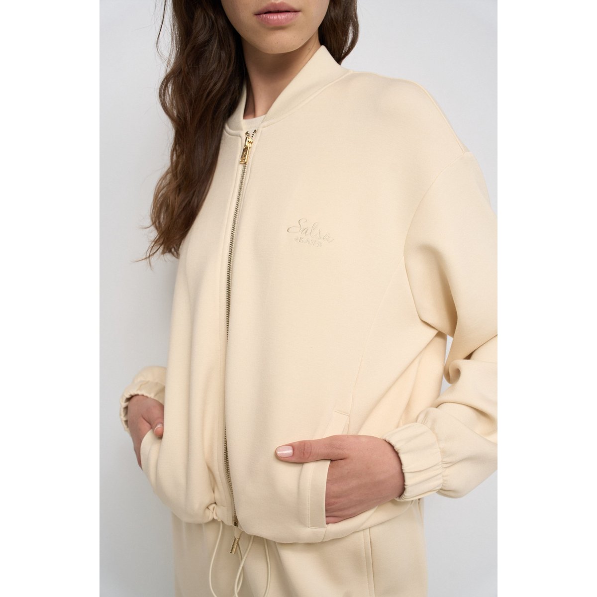 VESTE EN MAILLE À EFFET BOUFFANT beige, SALSA JEANS