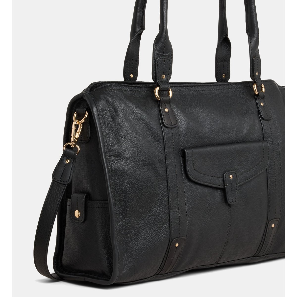 Sac cabas inès cuir noir, GALERIES LAFAYETTE