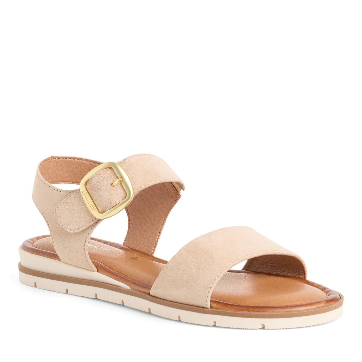 Sandale en cuir marron, TAMARIS