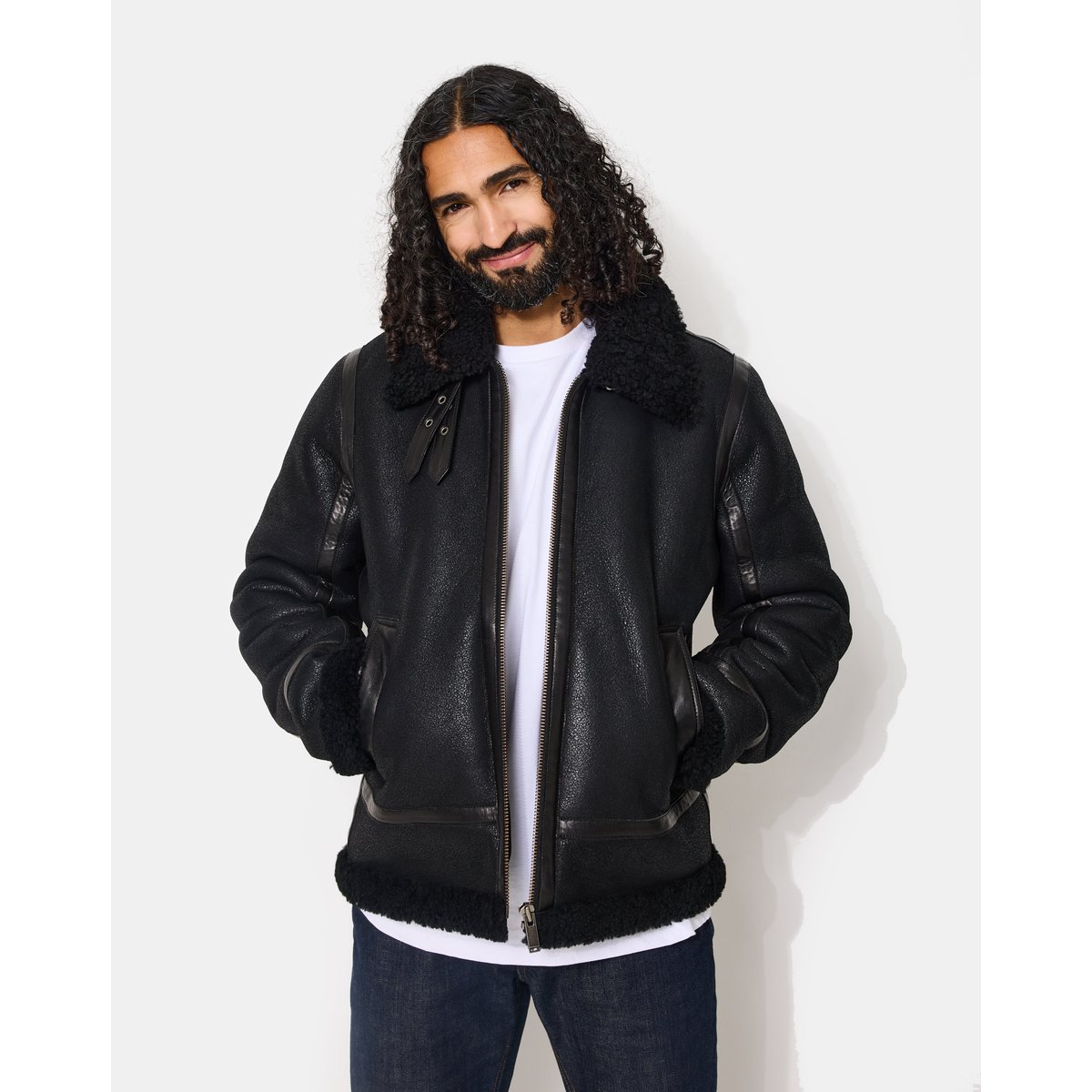Blouson en cuir BOMBARDIER noir, CHEVIGNON