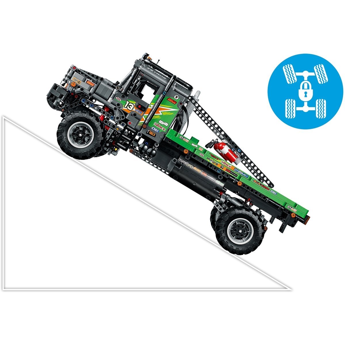 Technic Le camion d'essai 4x4 Mercedes-Benz Zetros multicolore, LEGO