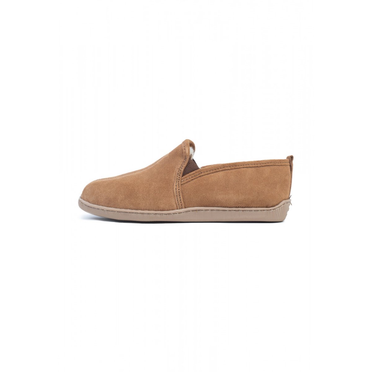 Mocassins en suede TWIN GORE marron clair, MINNETONKA