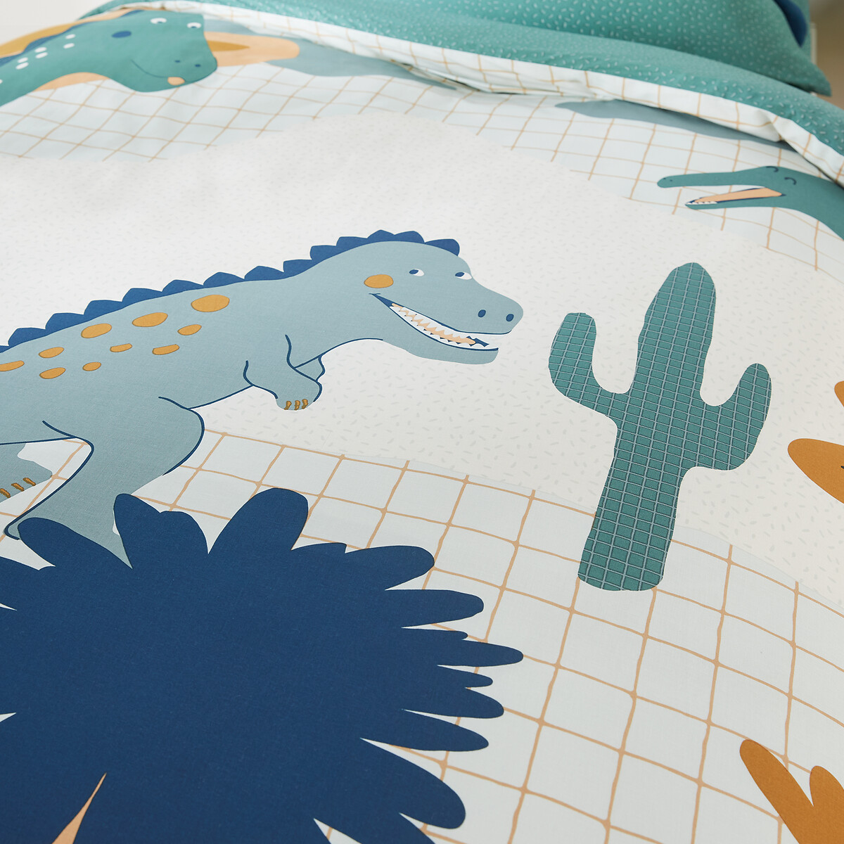 Housse de couette coton, Little Dino imprimé, LA REDOUTE INTERIEURS