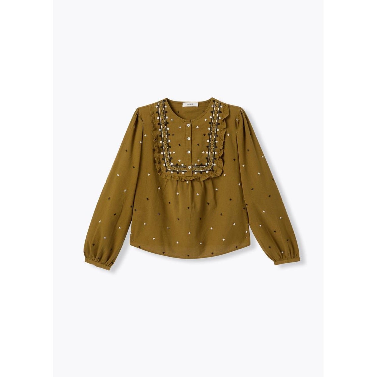 Blouse brodée à plastron mousse, PROMOD