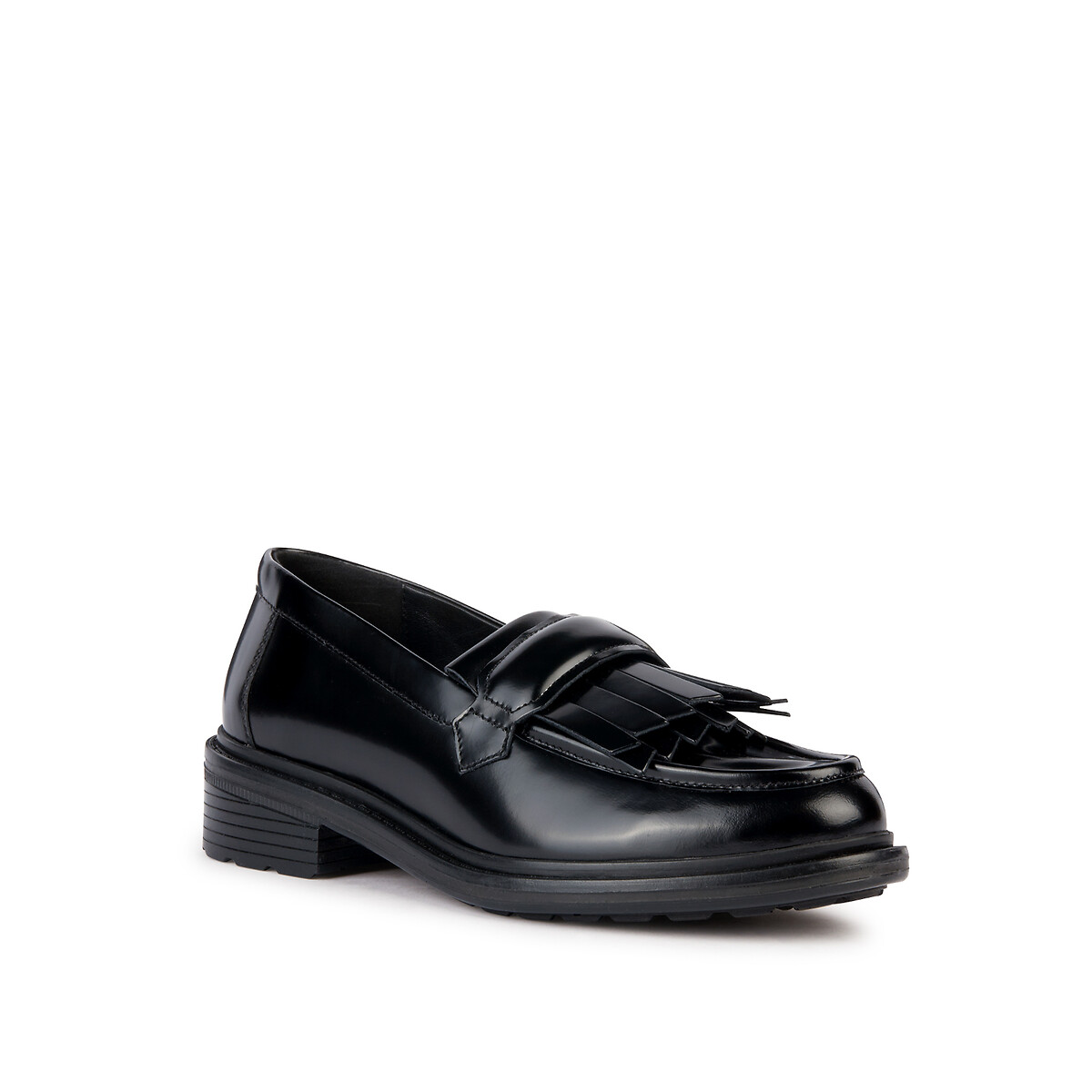 Walk Pleasure Breathable Loafers in Leather black, GEOX