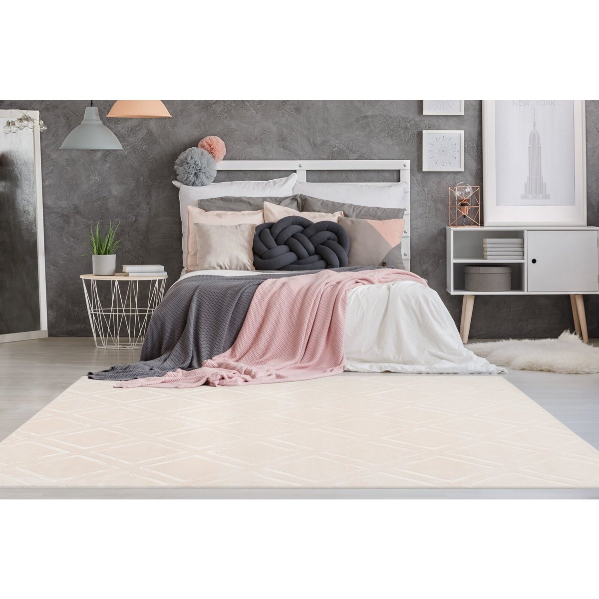 Tapis rectangulaire en polyester Monroe 300 beige, ARTE ESPINA