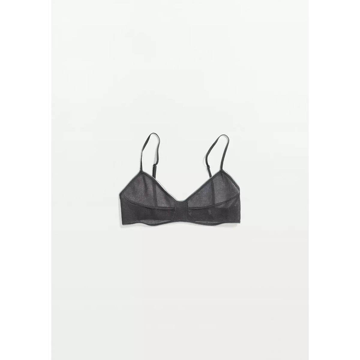 Top court en maille semi-transparente bleu foncé, MANGO
