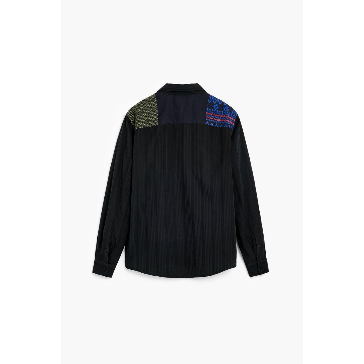 chemise patchwork à manches longues noir, DESIGUAL