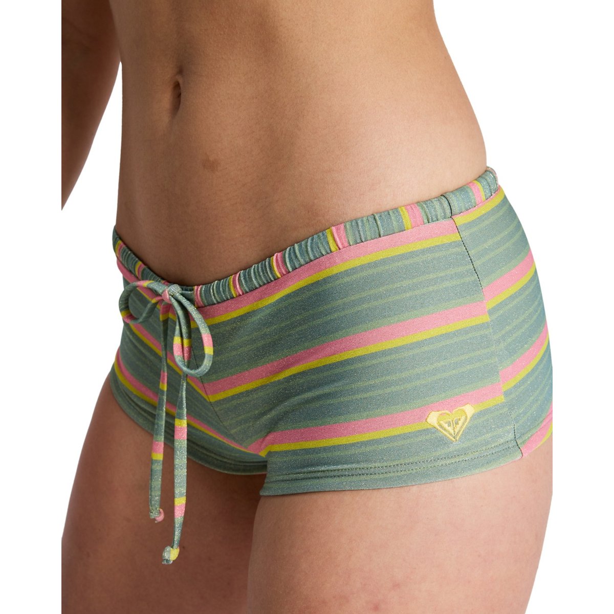 Bas de maillot de bain culotte bikini Shorty OCEAN DREAMER CLASSIC SHORTY. vert oil green say it with stripes, ROXY