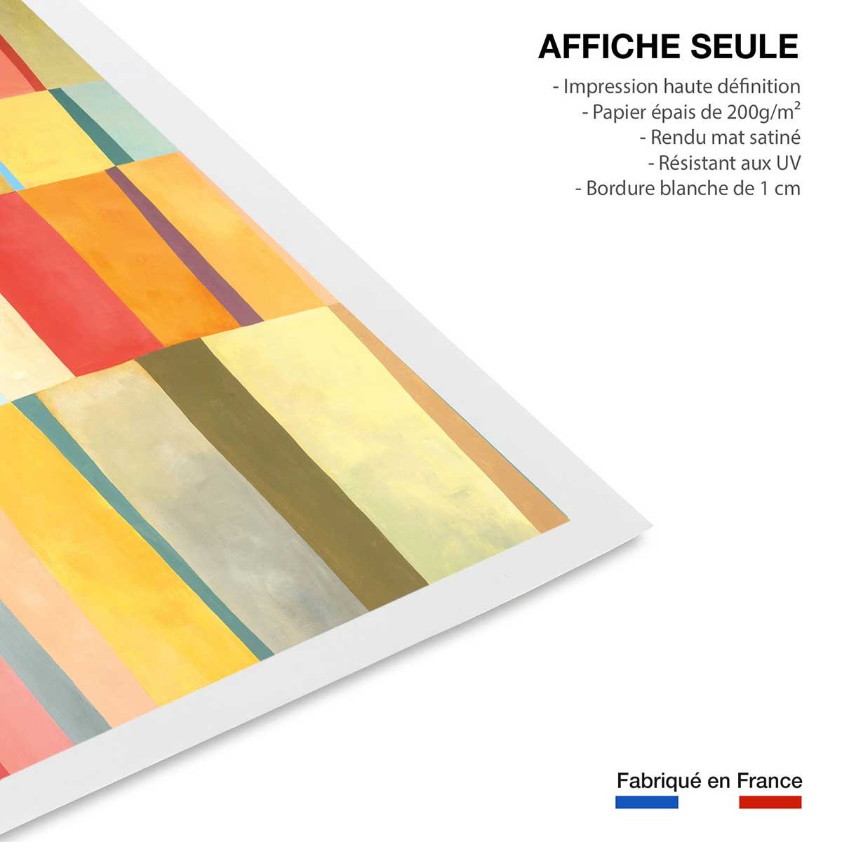 Poster pattern color affiche seule, HEXOA
