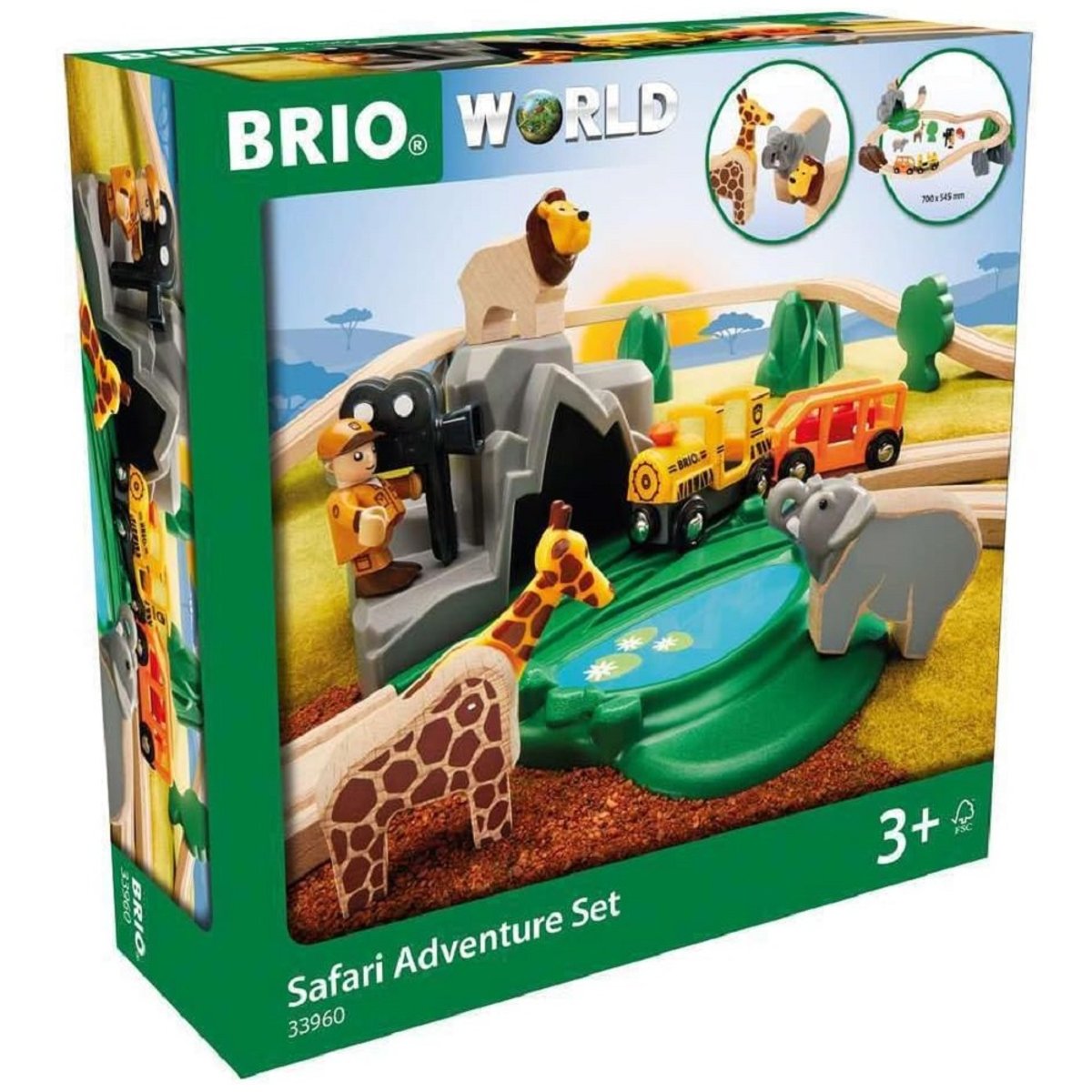 Circuit aventure safari vert, BRIO
