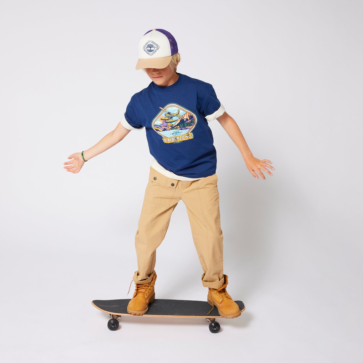 T-shirt avec imprimé placé medieval blue, TIMBERLAND