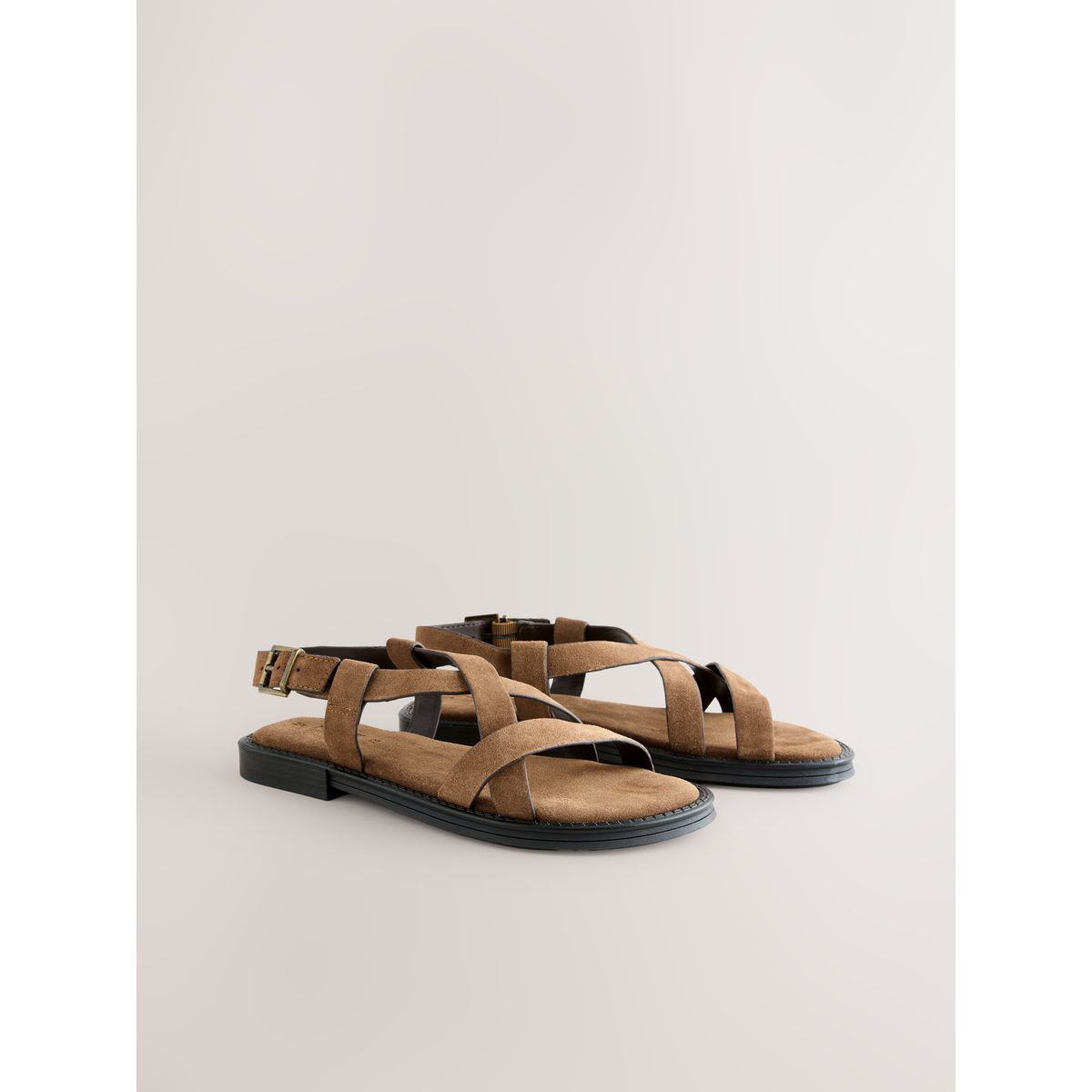 Sandales à brides croisées forever comfort® tan brown suede, NEXT