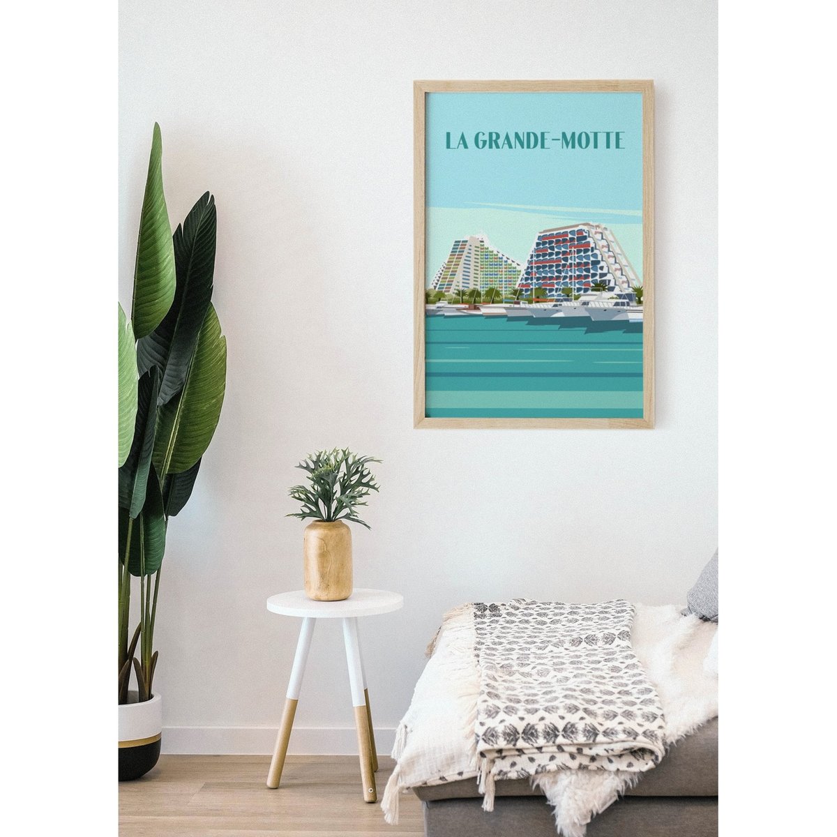 Affiche ville La Grande-Motte blanc, L'AFFICHERIE