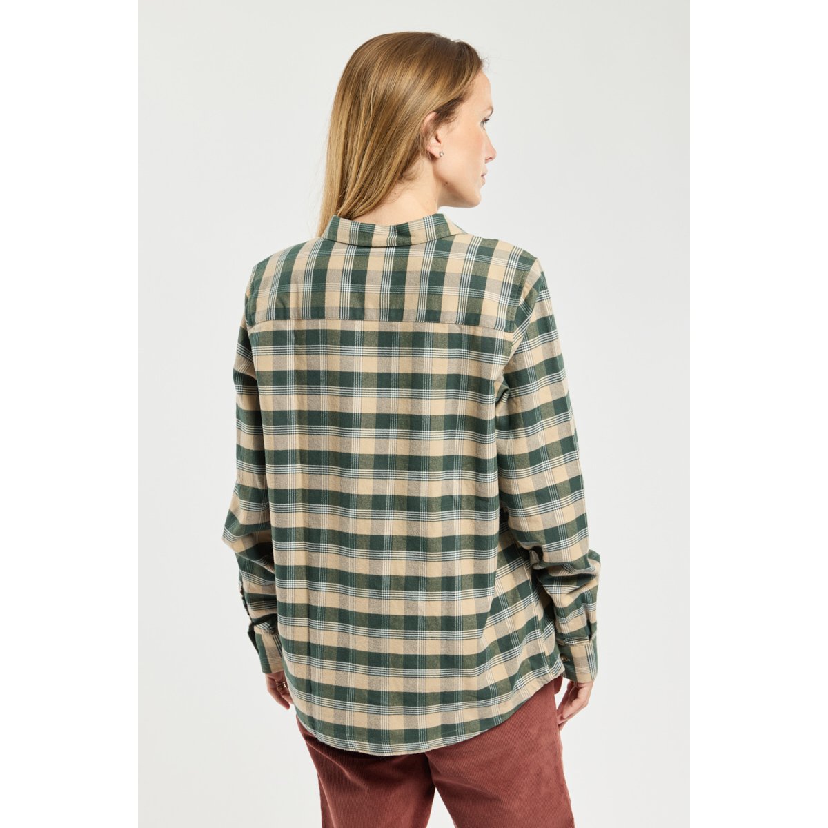 Chemise COURSIVE - coton vert prairie, BERMUDES
