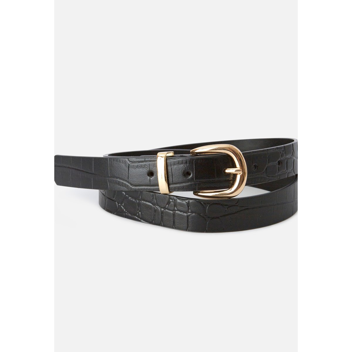 Ceinture embossée motif animalier noir, DAMART
