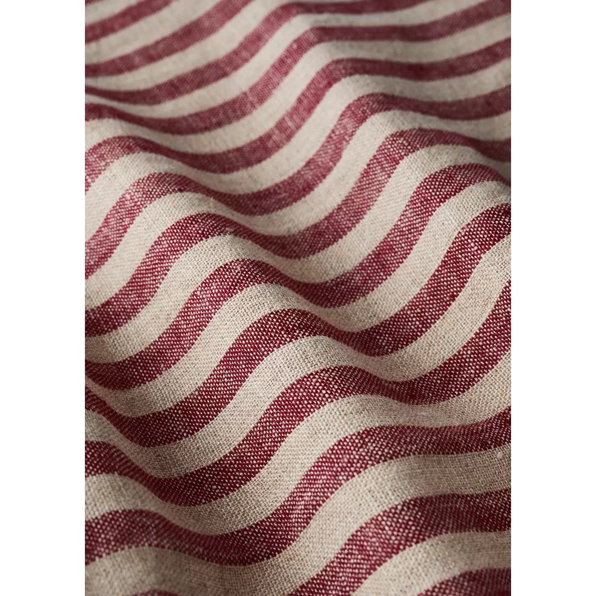 Serviette en lin rayé rouge, MANGO HOME