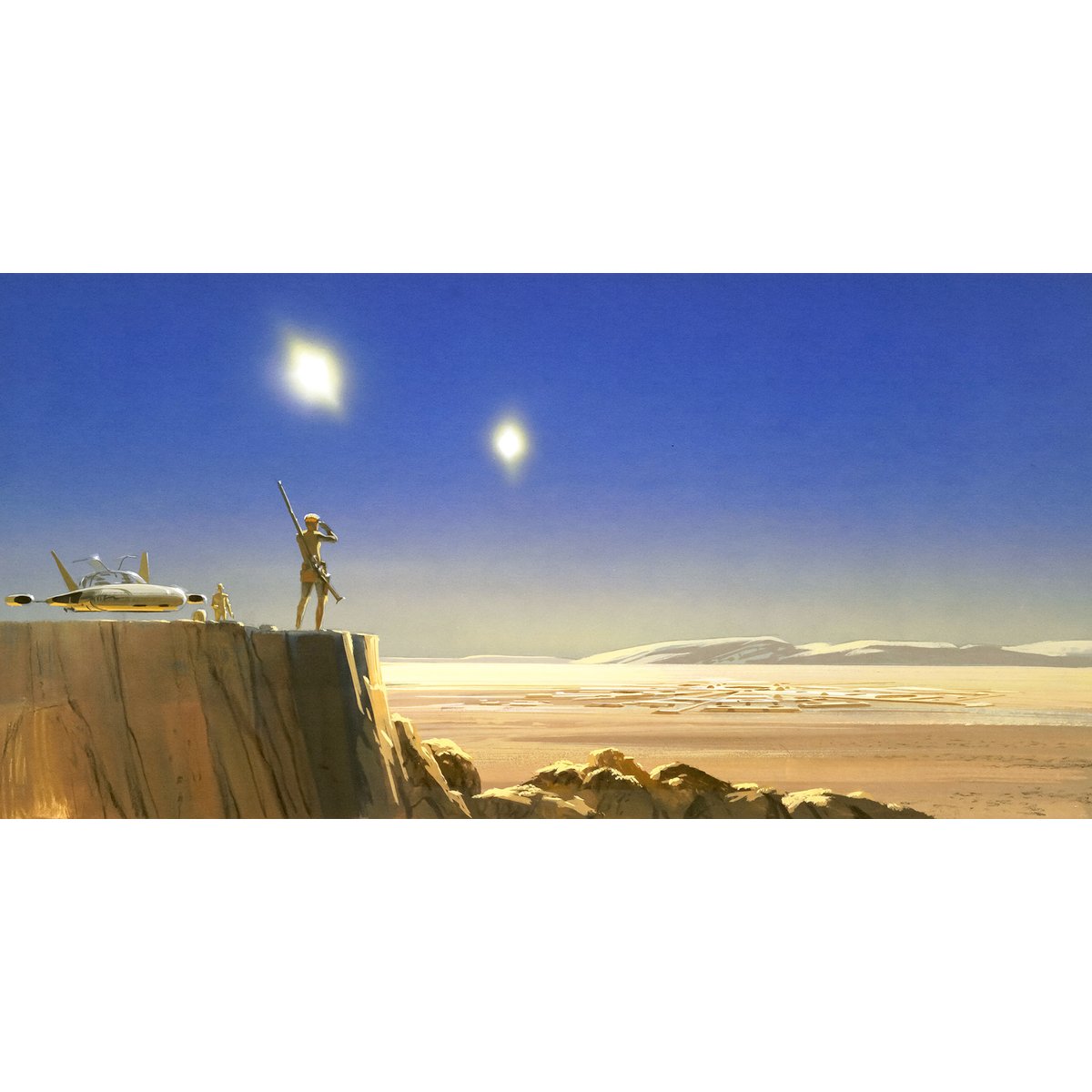 Papier peint Komar - Star Wars Classic RMQ Mos Eisley Edge - 500 x 250 cm bleu, HEXOA