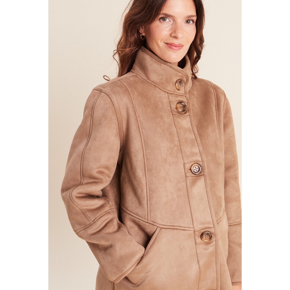 Manteau col montant sable, BREAL