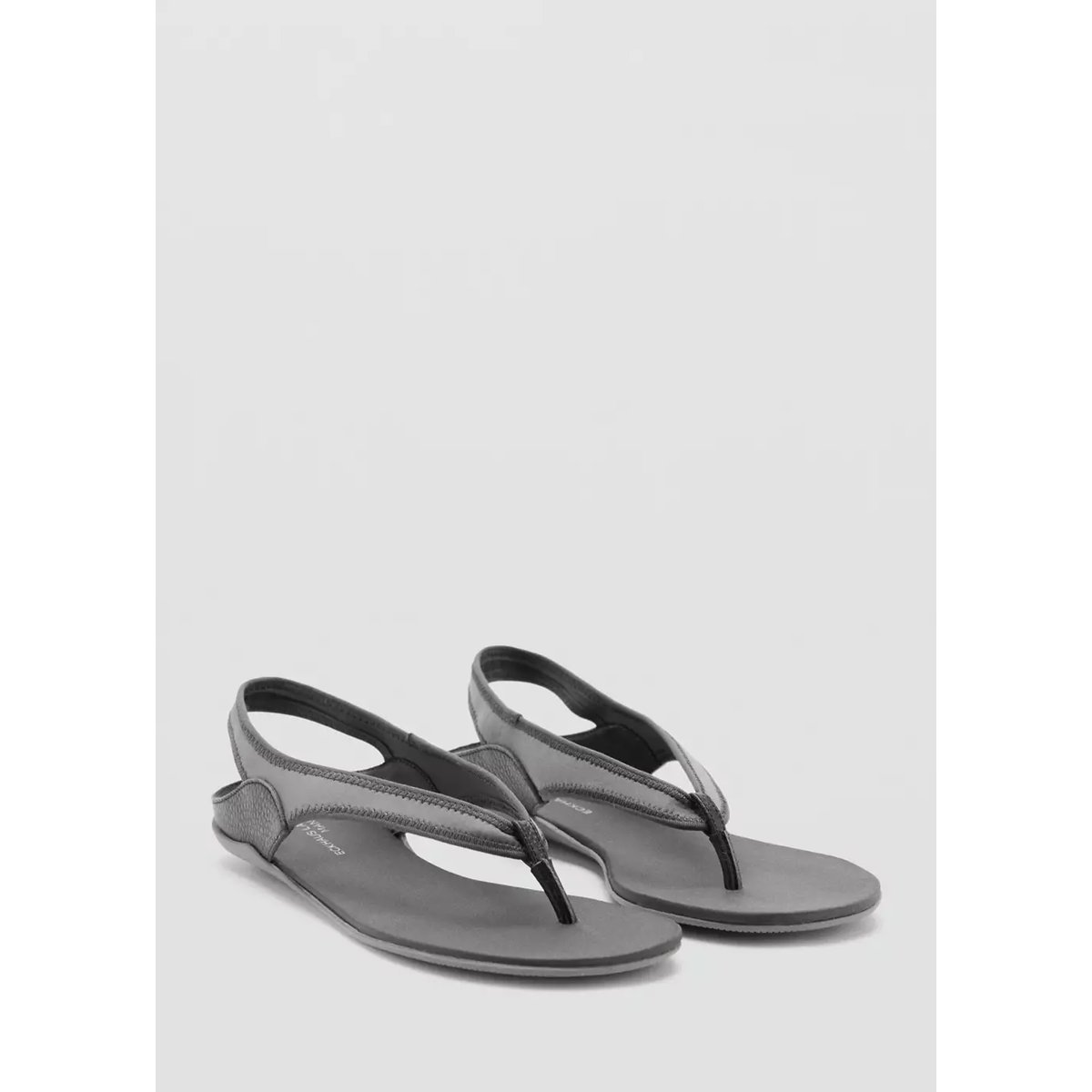 Sandales néoprène à brides gris, MANGO