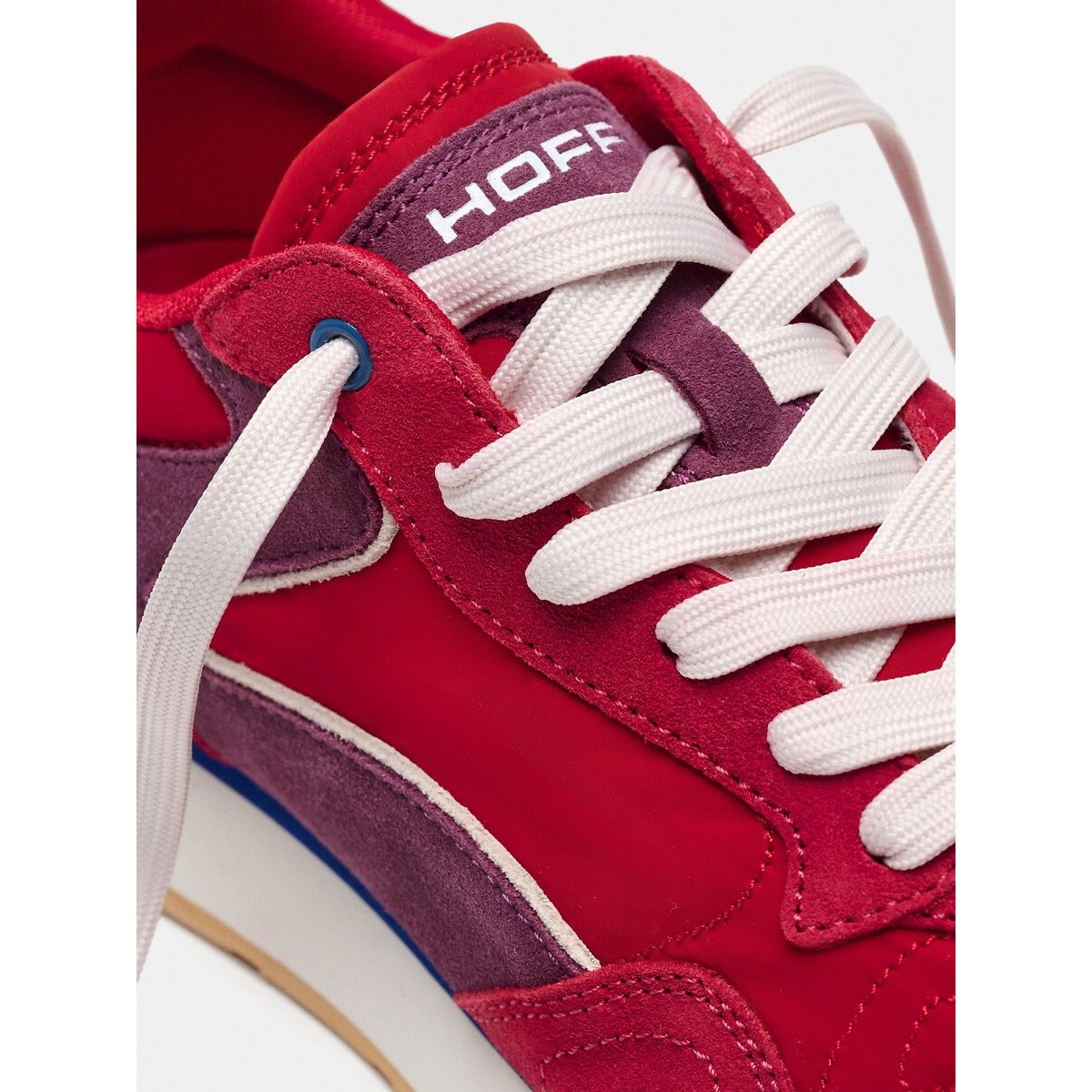 City Dopamine leren sneakers rood, HOFF