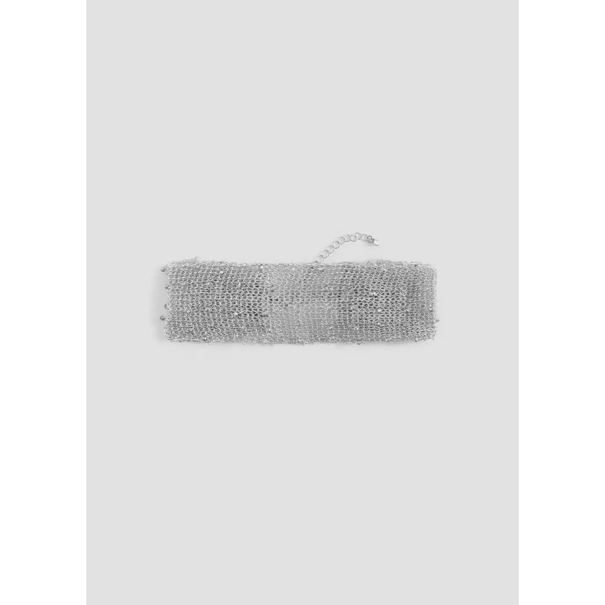 Collier ras-de-cou métallisé argent, MANGO TEEN