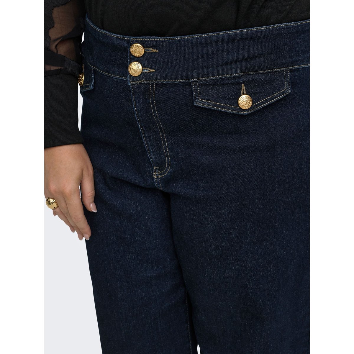 Jean À Jambe Large dark blue denim, ONLY CARMAKOMA