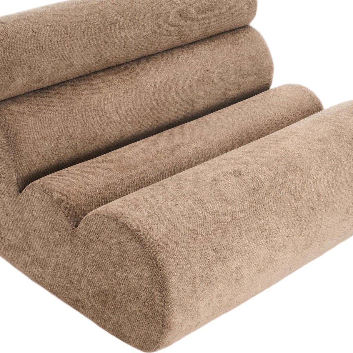 Banquette compressée 2 places en tissu chenille - BILLIE moka, HOMIFAB