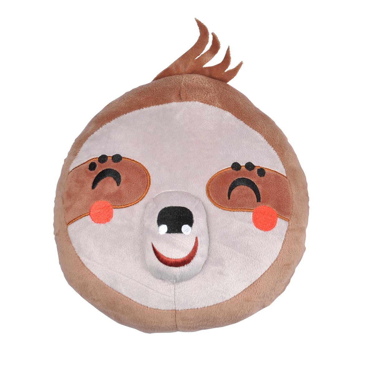 Coussin rond Peluche Paresseux 25 cm orange, EDEN