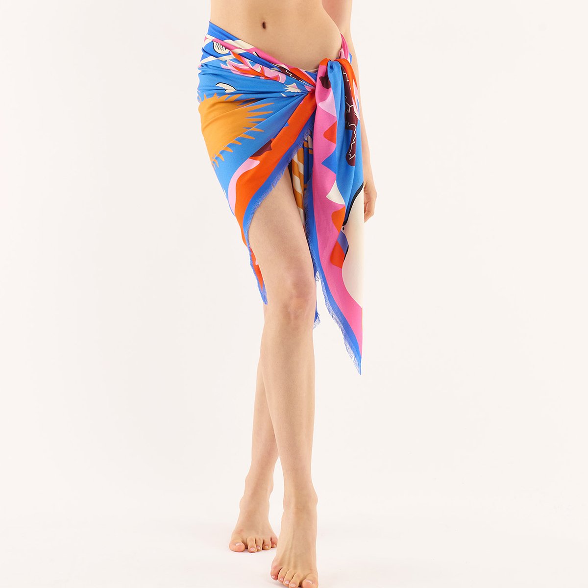 Foulard imprimé CHACHACHA rose, WILD