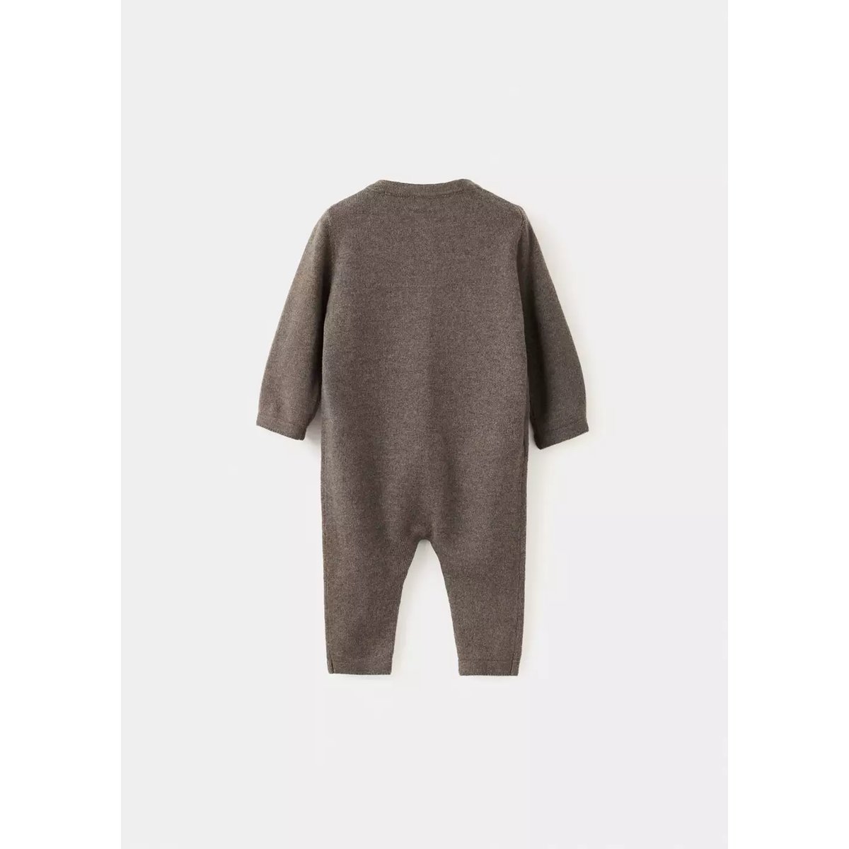Pull à boutons en maille jersey chocolat, MANGO BABY