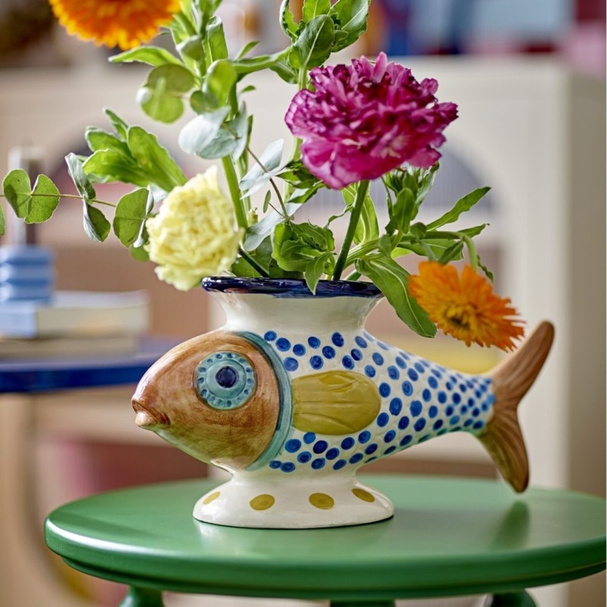 Vase poisson grès peint Nobu multicolore, BLOOMINGVILLE