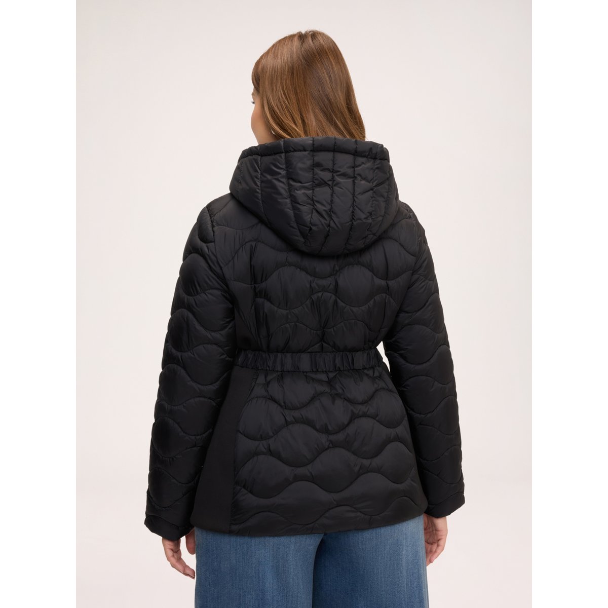 Doudoune avec ceinture à la taille noir, FIORELLA RUBINO