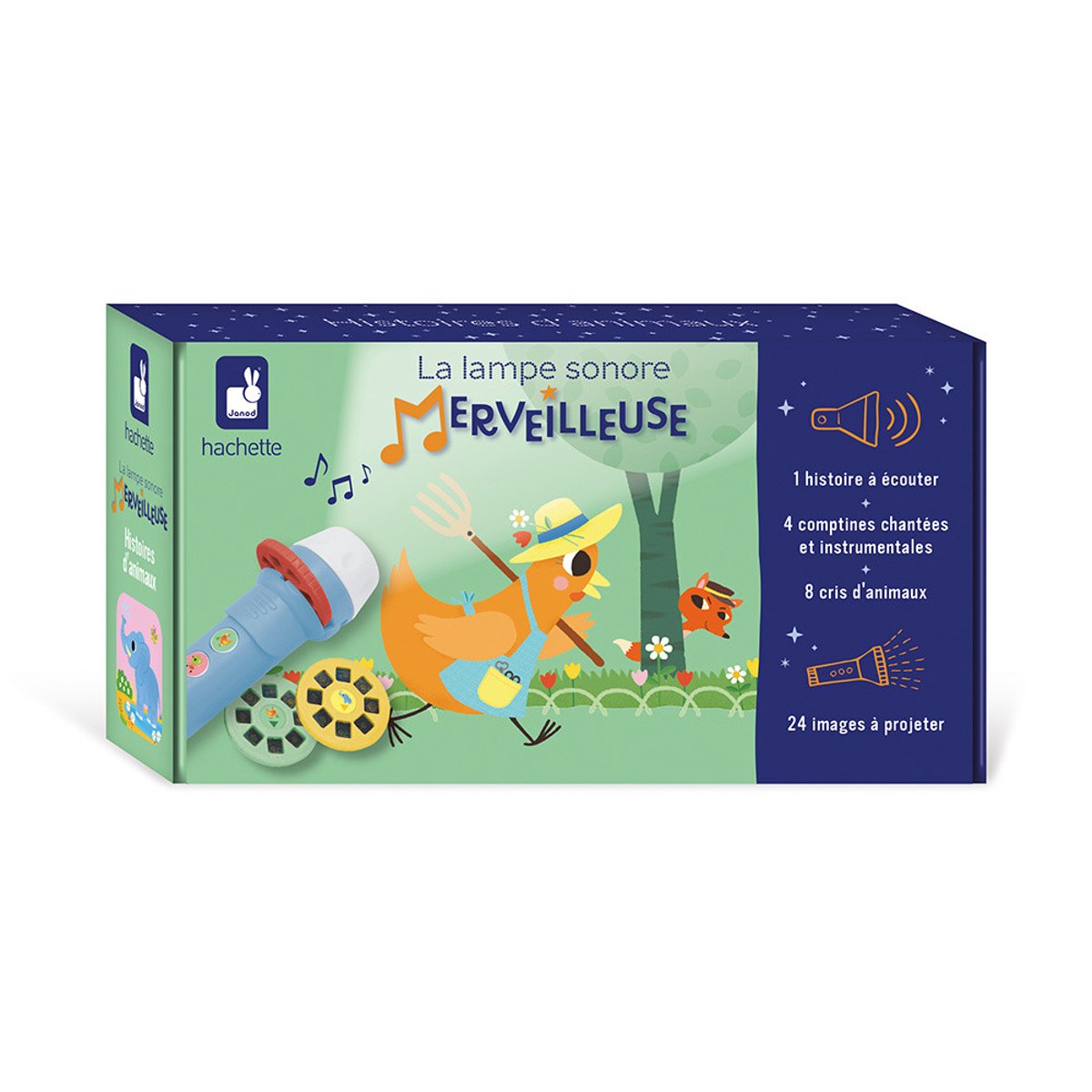 Lampe Sonore Merveilleuse - Animaux rouge, JANOD
