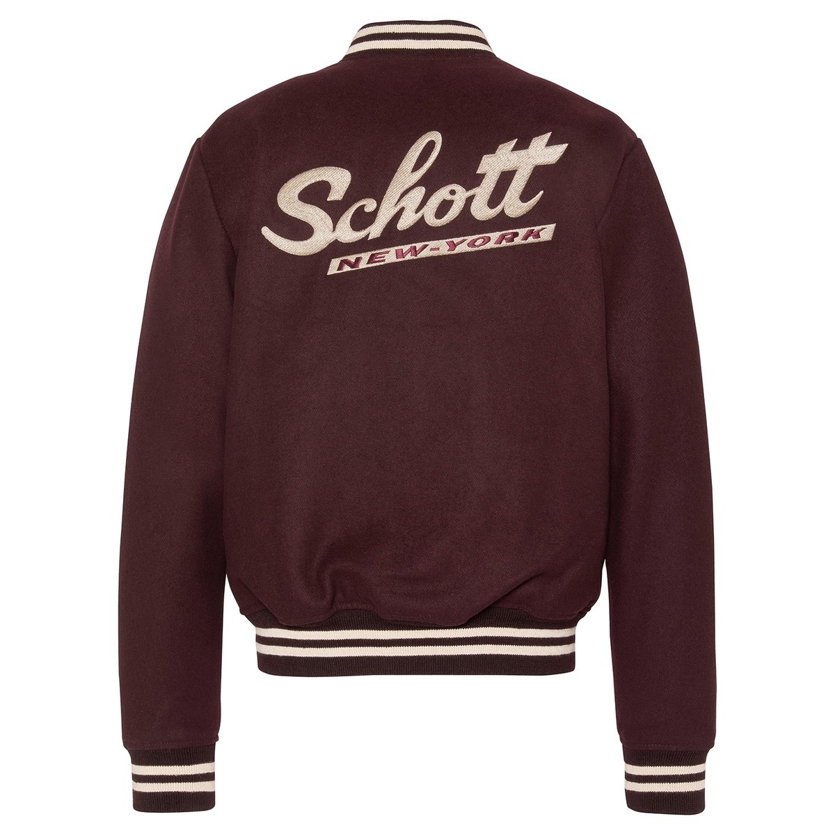 Blouson teddy laine bordeaux, SCHOTT