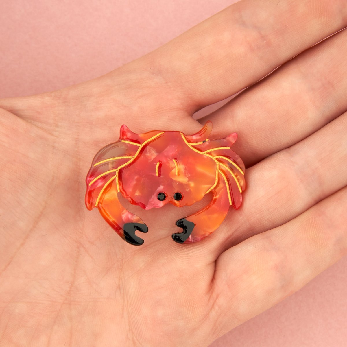 Barrette CRABE rouge, COUCOU SUZETTE