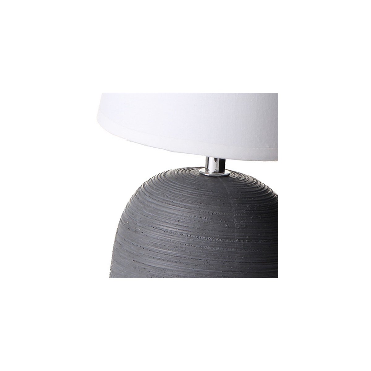 Lampe à poser ronde céramique gris effet naturel - 16x16x27.5cm gris, WADIGA