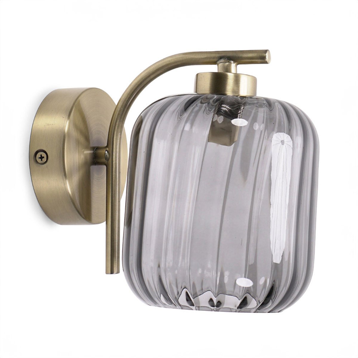 Aurelia Ribbed Glass Wall Light gold-coloured, SO'HOME