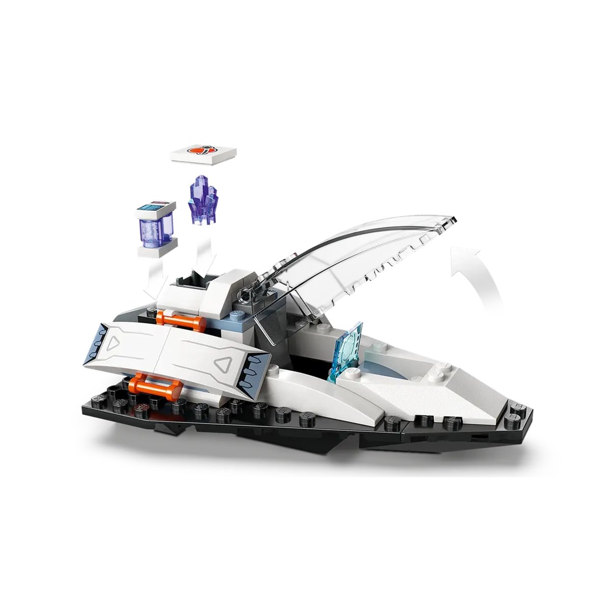Le vaisseau et la découverte de l'astéroïde multicolore, LEGO