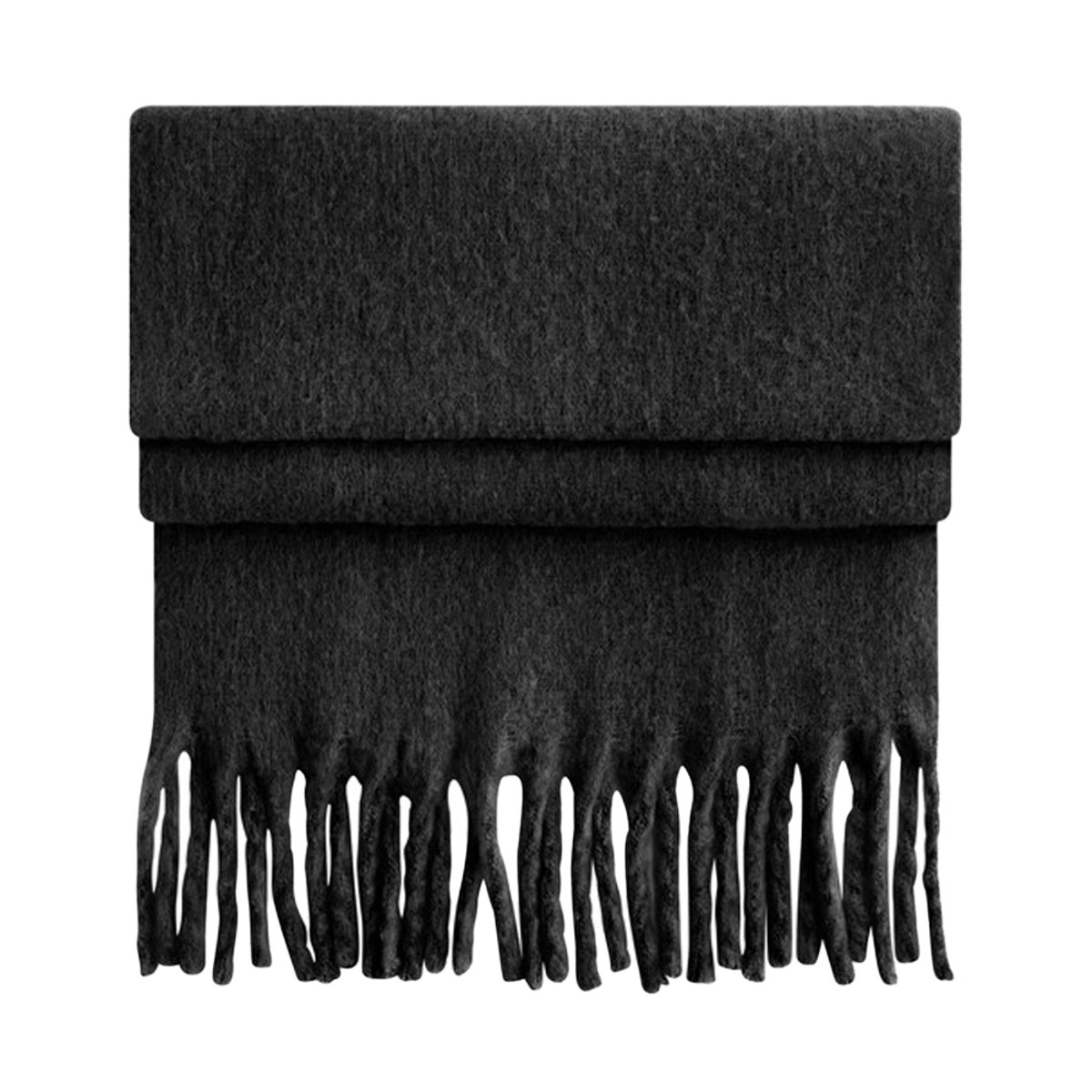 Écharpe motif/style duveteux noir, BEECHFIELD