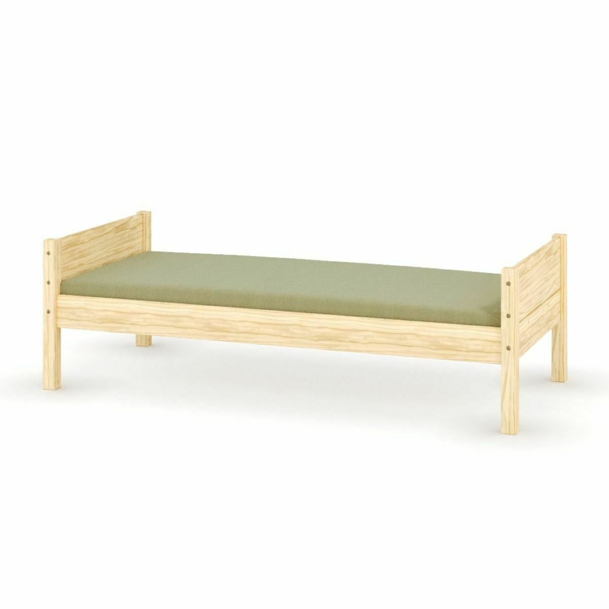 Pack lit avec matelas Bois massif LOUW bois naturel, AKITEN RETAIL