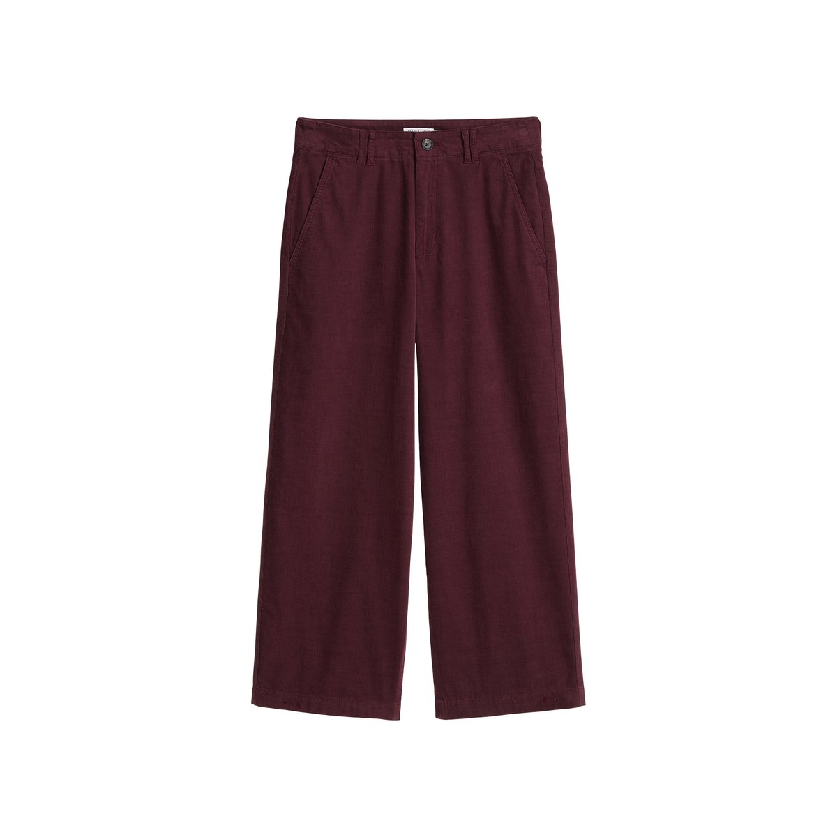 Pantalon en velours côtelé loose en coton organique rouge, MARC O’POLO DENIM