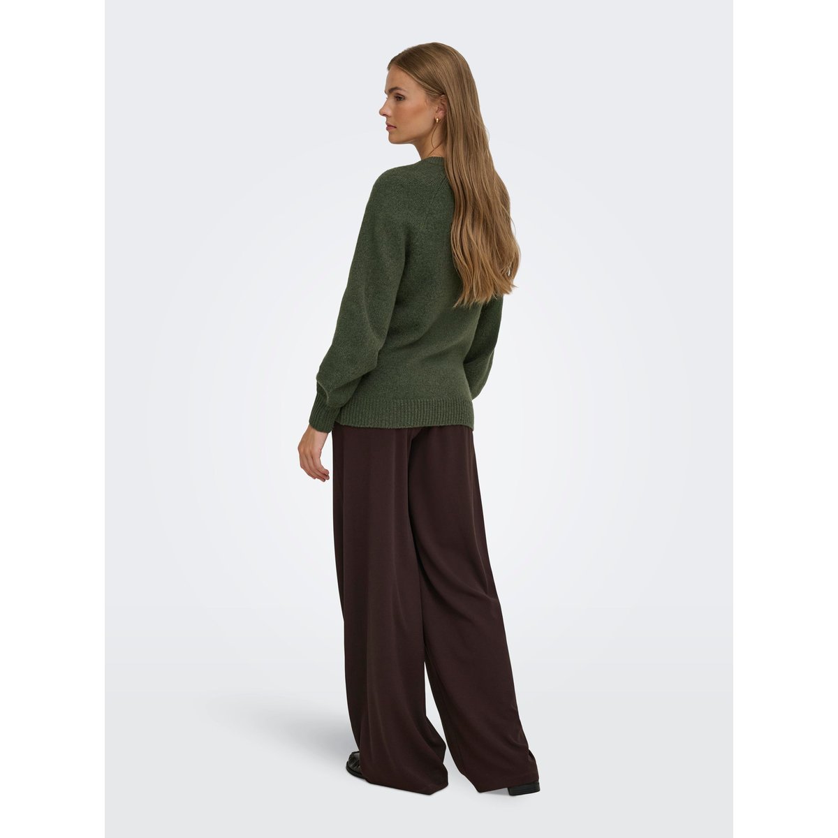 Pantalon À Jambe Large coffee bean, ONLY