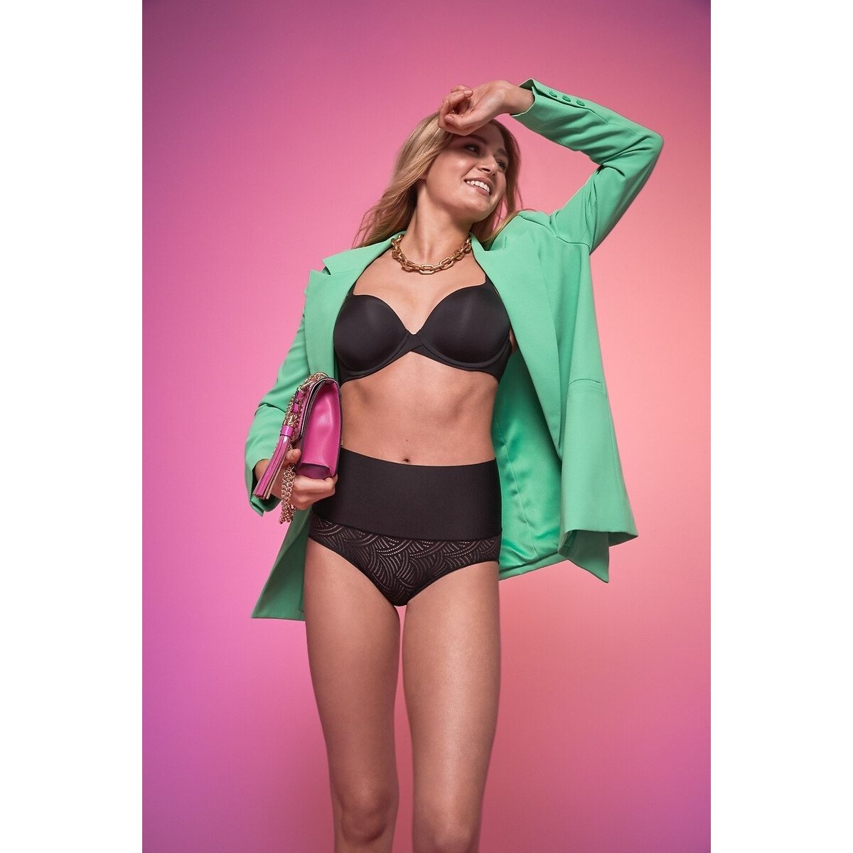 Tailored & Lace Full Shaping Knickers black, MAIDENFORM